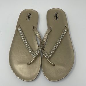 Mossimo Gold Jewel Thong Sandals